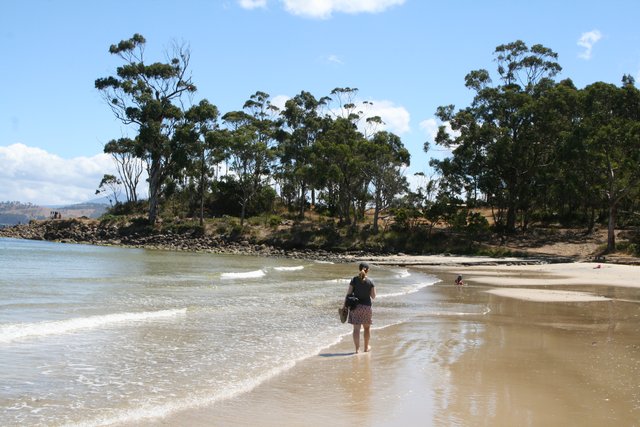 walking the beach