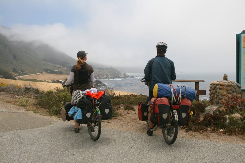 cycling on highway 1