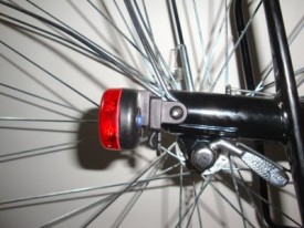 fixing a rear light onto the extrawheel