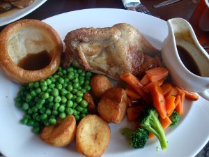 Sunday roast in a pub