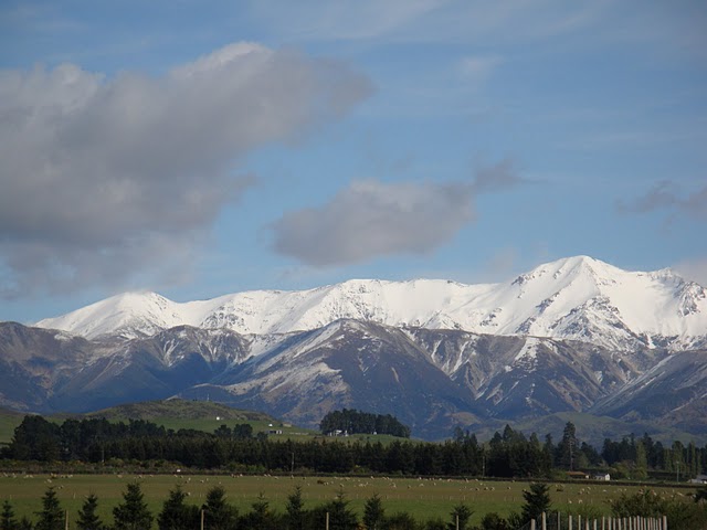 fresh snow on the mountains