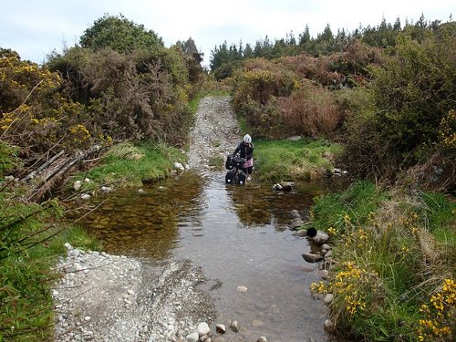 water crossing with bicycles