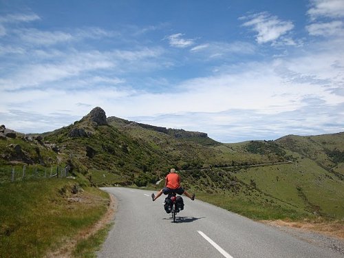 cycling down hill