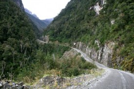 cycling Carretera Austral hilly road