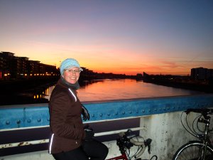 Sunset over wandsworth bridge